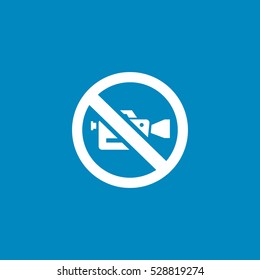 Video Camera Forbidden Icon On White Vector De Stock Libre De