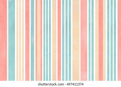 Watercolor Blue Light Pink Beige Mint Stock Illustration 658898608