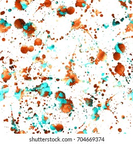 Watercolor Splatter Seamless Pattern Abstract Boho Stock Illustration