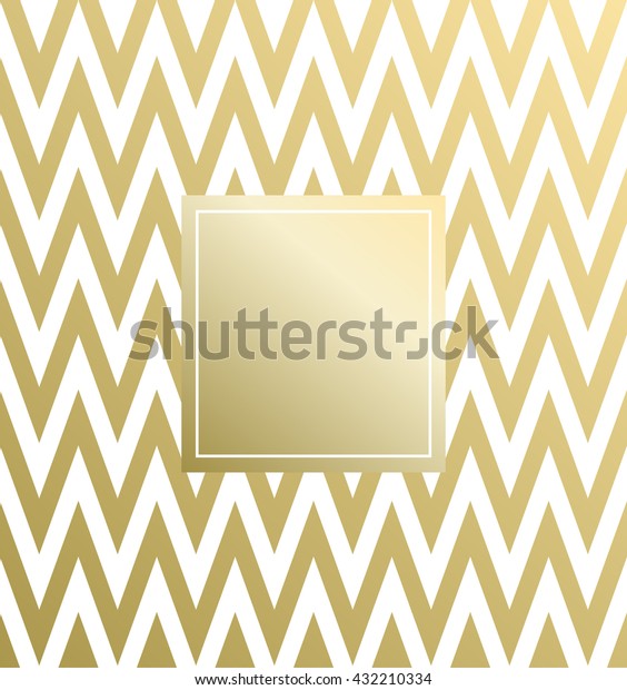 Zig Zag Pattern Gold Pattern Classic Stock Illustration 432210334