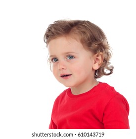 Adorable Baby Curly Hair Isolated On Stock Photo Shutterstock