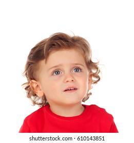 Adorable Baby Curly Hair Isolated On Stock Photo 610143851 Shutterstock