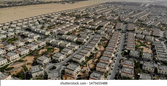 Aerial View Residential Compound Dubai Stock Photo 1475655488