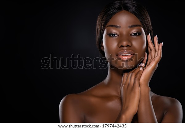 African American Naked Woman Hands Near Stock Photo 1797442435