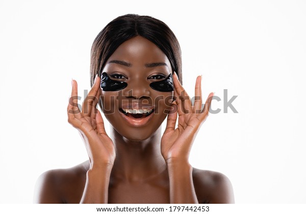 African American Naked Woman Touching Hydrogel Stock Photo Edit Now