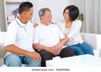 Asian Senior Father His Adult Son Stock Photo 336649466 Shutterstock