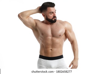 Athletic Bearded Man Naked Muscular Torso Stock Photo Edit Now 1802658277