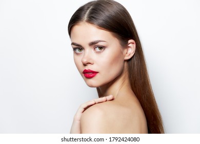Attractive Woman Naked Shoulders Hand Near Stock Photo Shutterstock