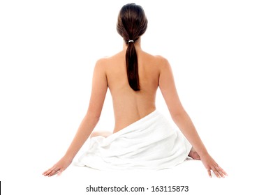 Woman Sitting Naked Profile Images Stock Photos Vectors