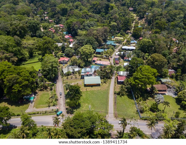 Beautiful Aerial View Puerto Viejo Beach Stock Photo 1389411734