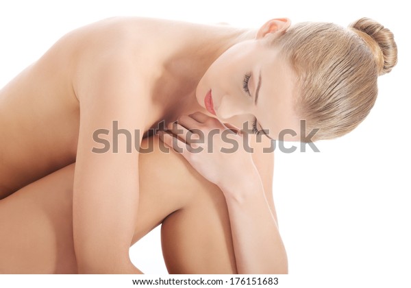 Beautiful Caucasian Naked Womans Body Isolated Stock Photo 176151683