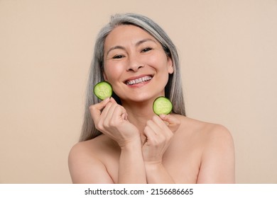 Beautiful Mature Middleaged Woman Bare Shoulders Stock Photo 2156686665