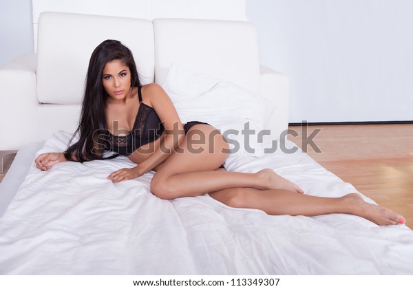 Im Genes De Lingerie Woman Lying On Stomach Im Genes Fotos Y