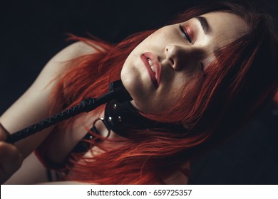 Beautiful Sexy Woman Slave Collar Bdsm Foto Stok Shutterstock