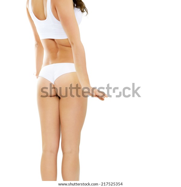 Beautiful Slim Body Woman Lingerie Back Stock Photo Edit Now