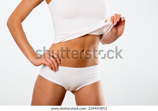 Beautiful Slim Body Woman Lingerie Stock Photo Edit Now 224443852