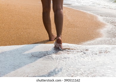 Beautiful Woman Legs On Beach Stock Photo Shutterstock