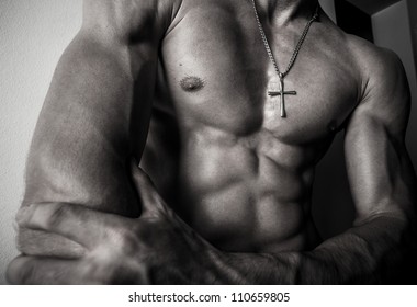 Beauty Men Torso Naked Body Isolated Stock Photo 110659805 Shutterstock