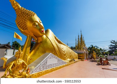 Reclining Buddha Statue Pong Sunan Temple Stock Photo