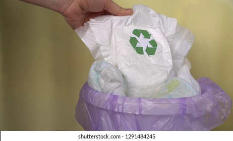 Biodegradable Compostable Diapers Ecofriendly Disposable Stock Photo