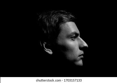 Black White Dramatic Portrait Guy Stock Photo 1703157133 Shutterstock