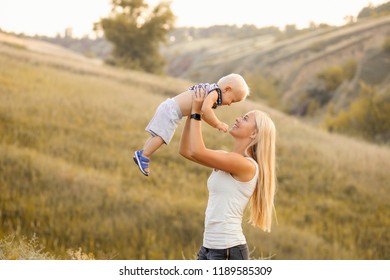 Blonde Mother Son Stock Photo 1189585309 Shutterstock