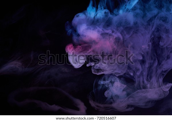 Blue Purple Vape Smoke On Black Stock Photo 720516607 Shutterstock