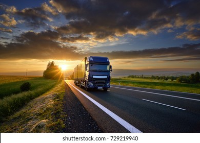 Bus Traveling On Asphalt Road Rural Stock Photo Shutterstock