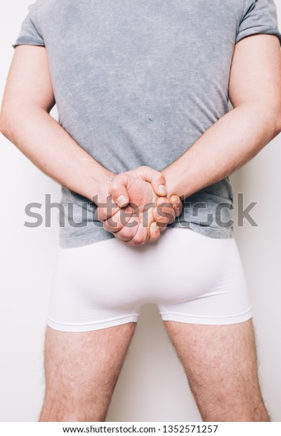 Body Parts Mens Ass Underwear Inflated Stock Photo 1352571257