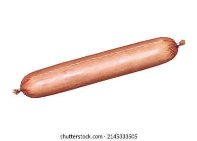 Bologna Sausage Isolated On White Stock Photo 2145333505 Shutterstock