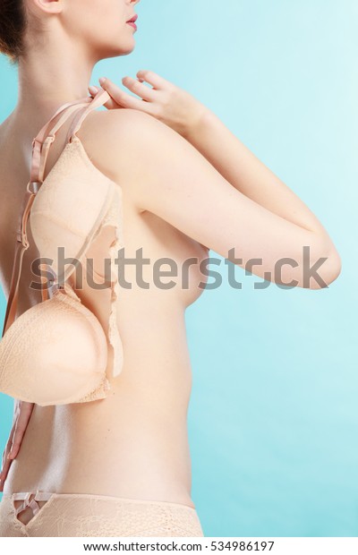 Bosom Concept Slim Attractive Naked Woman Stock Photo 534986197