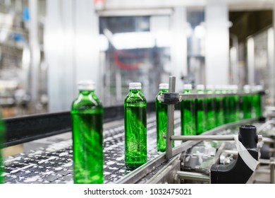 Bottling Plant Water Bottling Line Processing Stock Photo 1032475021