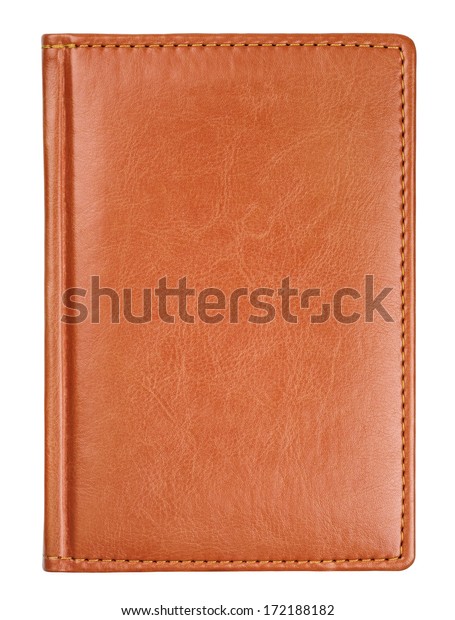 Brown Leather Diary Book Cover Isolated Stock Photo Edit Now