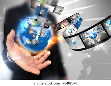 Hand Holding Business World Stock Photo Edit Now 184913441