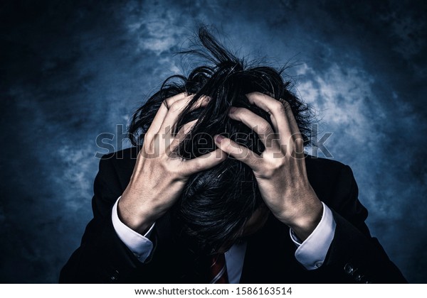 Businessman Holding His Head Despair Stock Photo Shutterstock