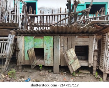 Chicken Coop Made Bamboo Backyard Stock Photo 2147317119 Shutterstock