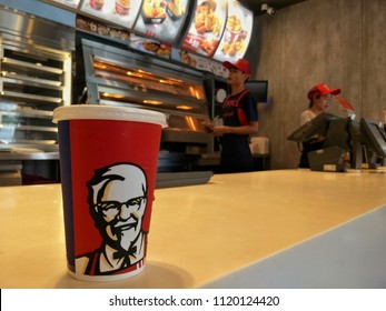 Chonburithailand June 232018 Kfcs Cold Drink Stock Photo 1120124420