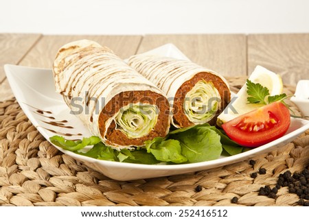 Cig Kofte Durum Shawarma Turkish Food Stock Photo Edit Now