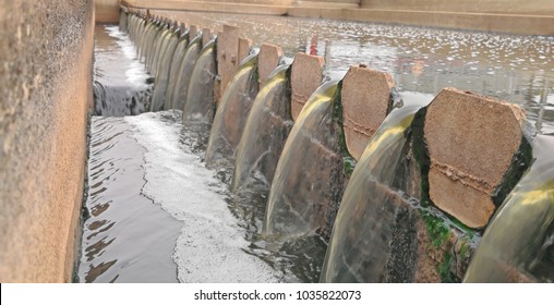 Clarifier System Effluent Wastewater Treatment Plant Stock Photo