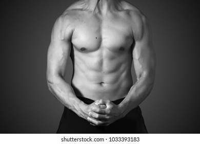 Wellbuilt Male Athlete Naked Muscular Body Stock Photo Edit Now