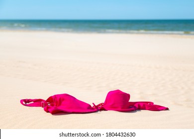 Close Woman Bra Nude Beach Concept Stock Photo Shutterstock