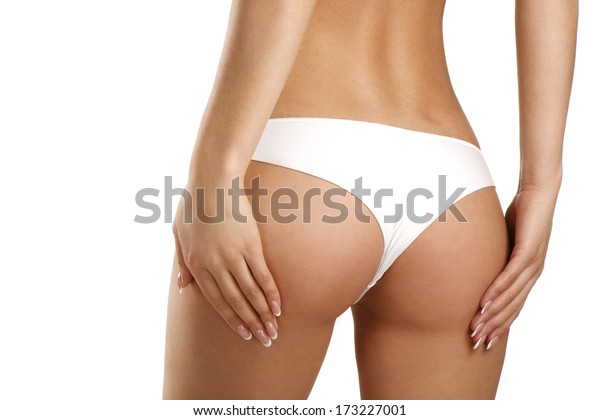 Closeup Beautiful Woman Showing Perfect Buttocks Stock Photo Edit Now