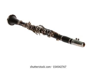 Closeup Clarinet Isolated On White Background Stock Photo Edit Now