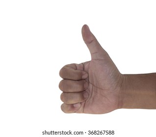 Closeup Male Hand Showing Thumbs Sign Stock Photo Shutterstock