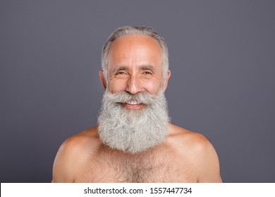 Photo Serious Confident Naked Old Man Shutterstock