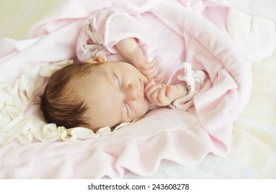 Newborn Naked Baby Crying On Bed Stock Photo Shutterstock