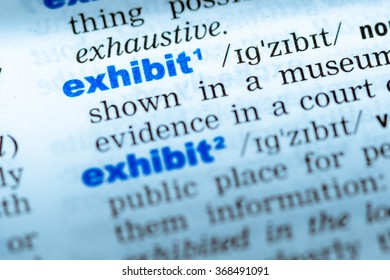 Closeup Word English Dictionary Exhibit Definition Stock Photo