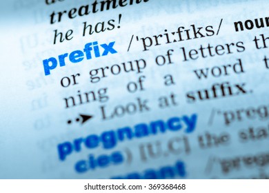 Closeup Word English Dictionary Prefix Definition Stock Photo 369368468