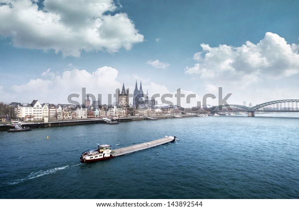 Cologne City Line Cargo Ship On Stock Photo Edit Now 143892544