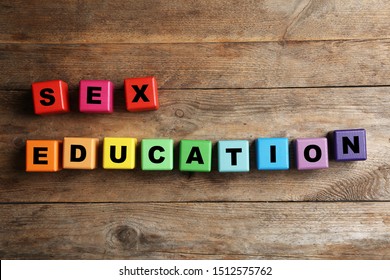 Colorful Blocks Phrase Sex Education On Stock Photo